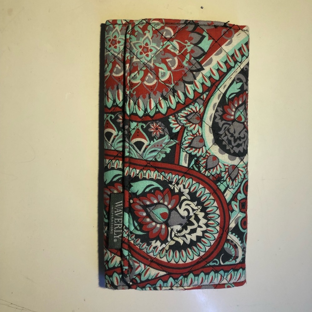 Waverly wallet. Red and blue. Perfect size